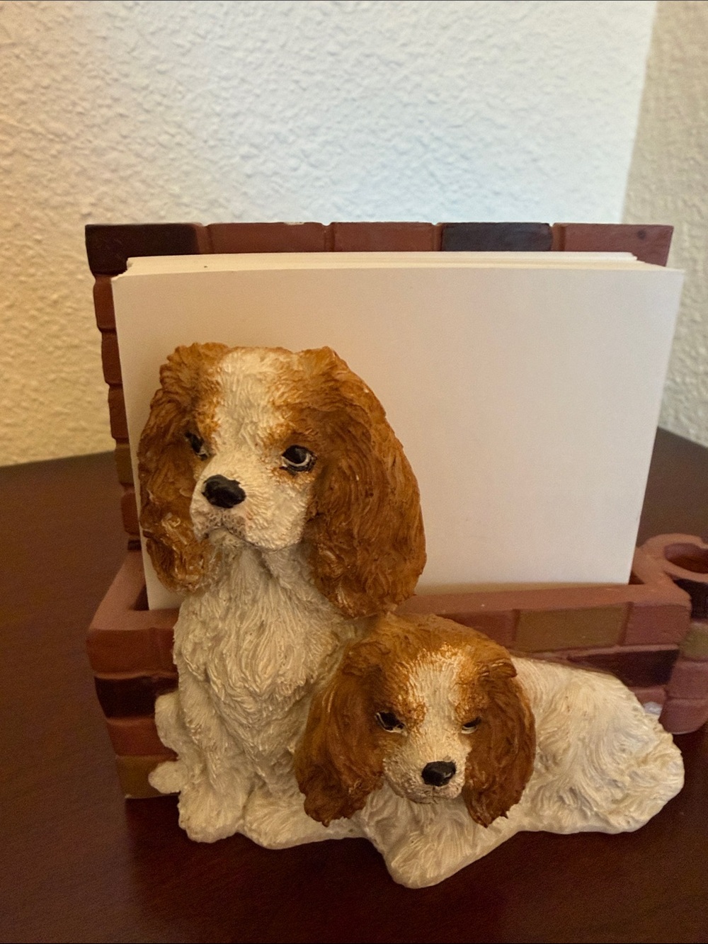 Cavalier King Charles Spaniel Resin Note & Pencil Holder Blenheim Desk or Fridge